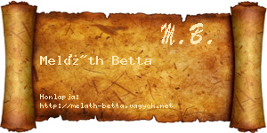 Meláth Betta névjegykártya